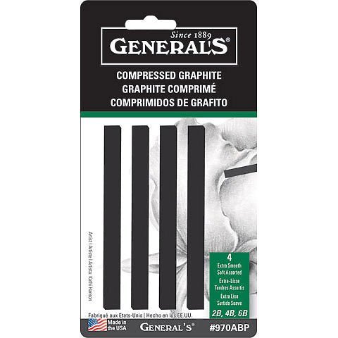 General`s Compressed Graphite Set of 4 (970ABP) | Reliance Fine Art |Charcoal & Graphite