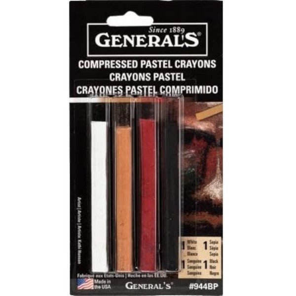 General`s Compressed Pastel Crayons Sticks Blister – (944BP) | Reliance Fine Art |Pastels