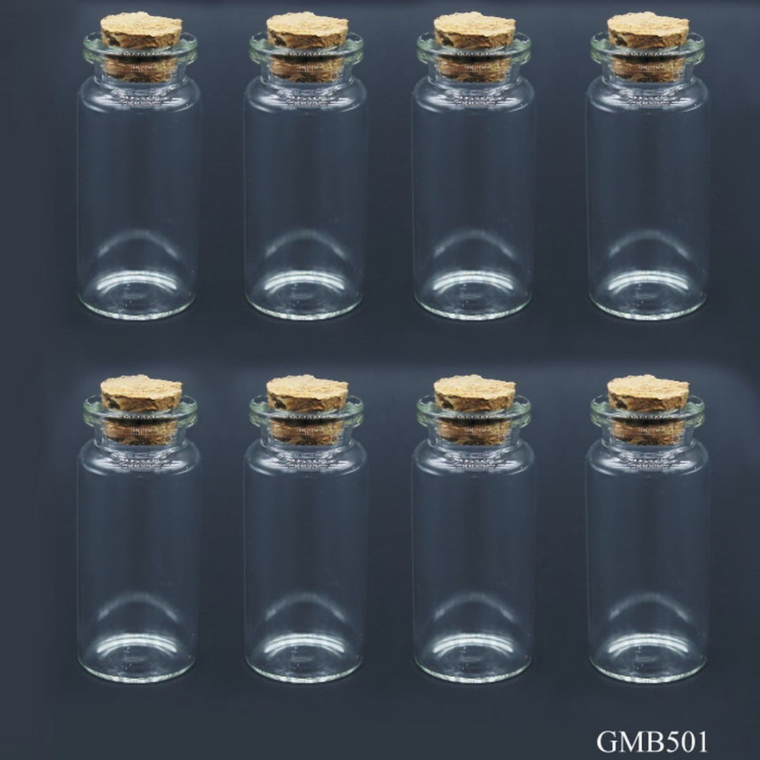 Glass Message Bottle Set of 8 50MM (GMB501) | Reliance Fine Art |Art Tools & Accessories