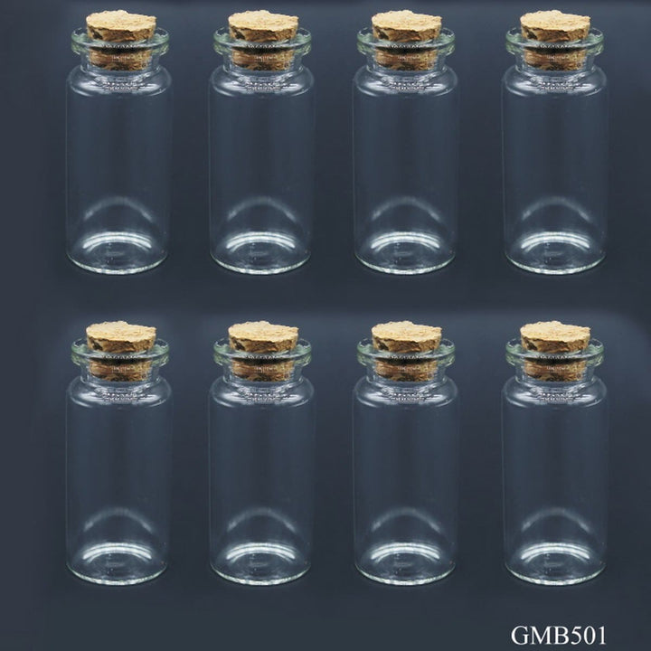 Glass Message Bottle Set of 8 50MM (GMB501) | Reliance Fine Art |Art Tools & Accessories