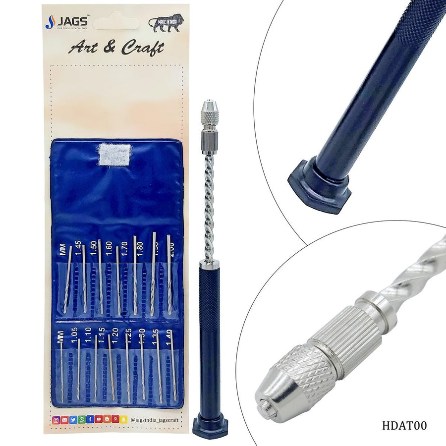 Hand Drill Tools Set of 16 Pcs (HDAT00) | Reliance Fine Art |Art Tools & Accessories