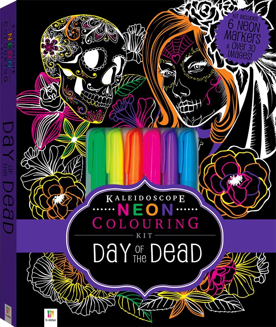 Kaleidoscope Neon Colouring Day of the Dead | Reliance Fine Art |