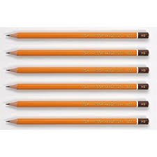 Kohinoor Professional Yellow Graphite Pencil set of 6 | Reliance Fine Art |Charcoal & Graphite