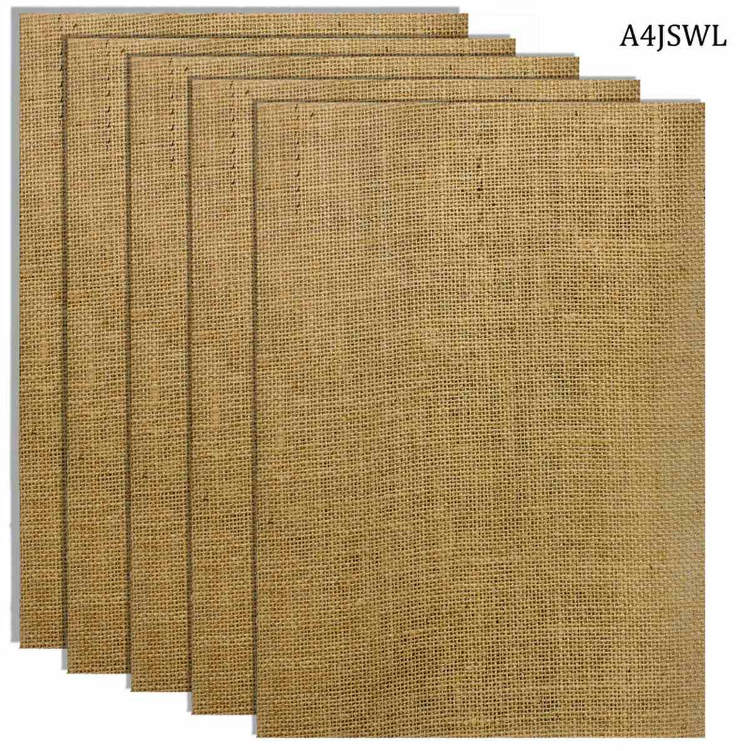 Laminated Jute Sheet A4 Size 5 Pcs Set (A4JSWL) | Reliance Fine Art |Art Tools & Accessories