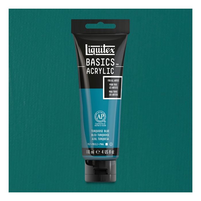 Liquitex Basics Acrylic 118ML 046 Turquoise Blue | Reliance Fine Art |Acrylic PaintsLiquitex Basics Acrylic Paint 118 ML