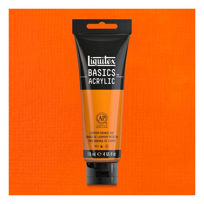 Liquitex Basics Acrylic 118ML 720 Cadmium Orange | Reliance Fine Art |Acrylic PaintsLiquitex Basics Acrylic Paint 118 ML