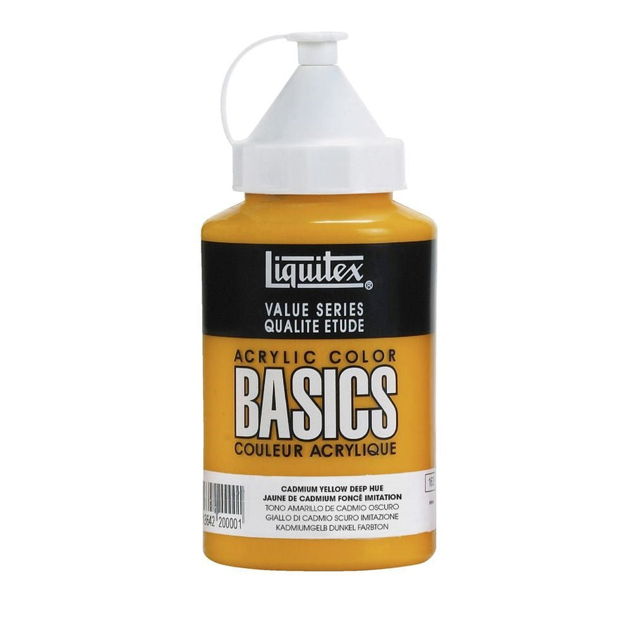 Liquitex Basics Acrylic 400ml Jar Cadmium Yellow Deep (163) | Reliance Fine Art |Acrylic PaintsLiquitex Basics Acrylic Paint 946 ML