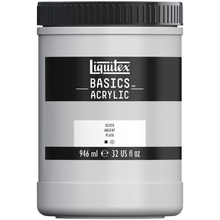 Liquitex Basics Acrylic Paint Silver 946 ML (236) | Reliance Fine Art |Acrylic PaintsLiquitex Basics Acrylic Paint 946 ML