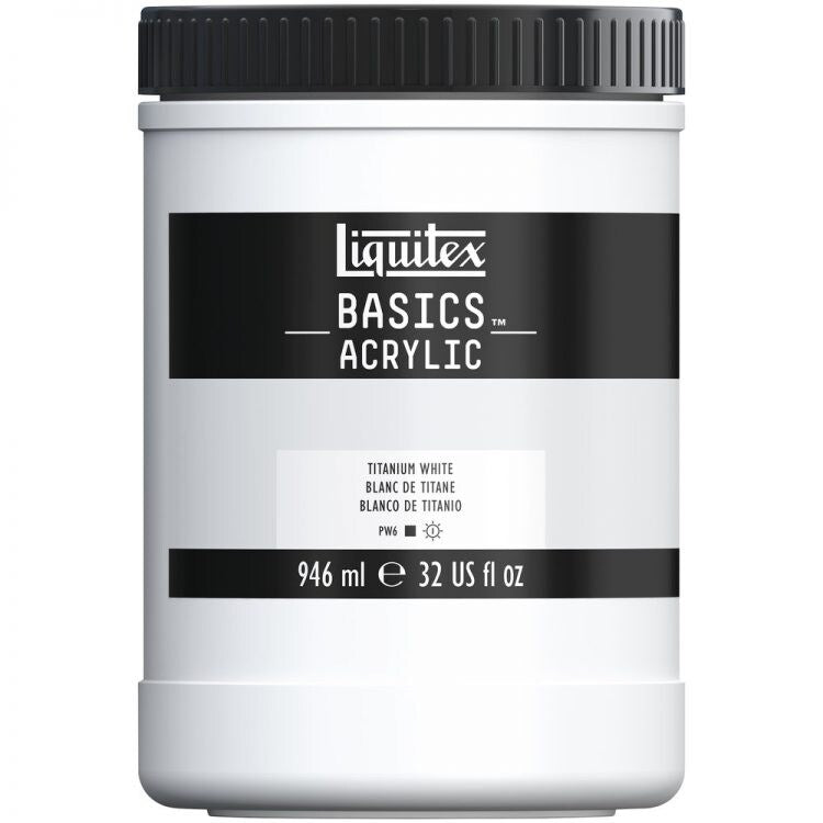 Liquitex Basics Acrylic Paint Titanium White 946 ML (432) | Reliance Fine Art |Acrylic PaintsLiquitex Basics Acrylic Paint 946 ML