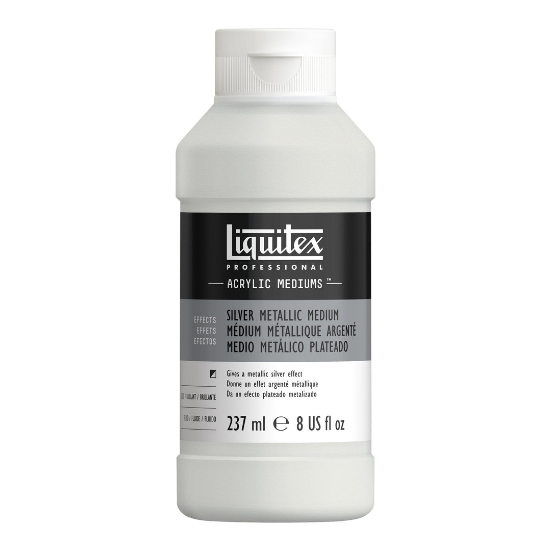 Liquitex Professional Acrylic Silver Metallic Medium 237ml | Reliance Fine Art |Acrylic Mediums & Varnishes