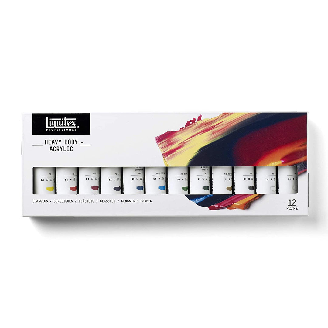 Liquitex Professional Heavy Body Acrylic Set Of 12 | Reliance Fine Art |Acrylic Paint SetsPaint Sets