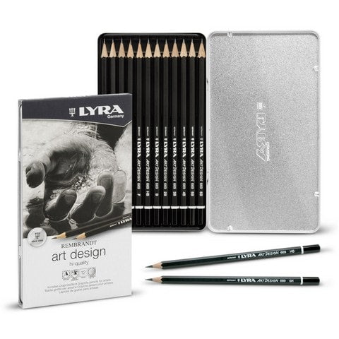 Lyra Rembrandt Art Design Graphite Pencil Set Of 12 (1111120) | Reliance Fine Art |Charcoal & GraphiteSketching Pencils Sets