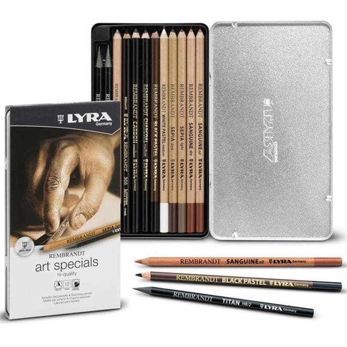 LYRA Rembrandt Art Special Set 11 Pcs Metal Box (L2051120) | Reliance Fine Art |Sketching Pencils Sets