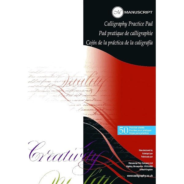 Manuscript Calligraphy Practice Pad A4 80 GSM - 50 Sheets (MC302) | Reliance Fine Art |Calligraphy & Lettering