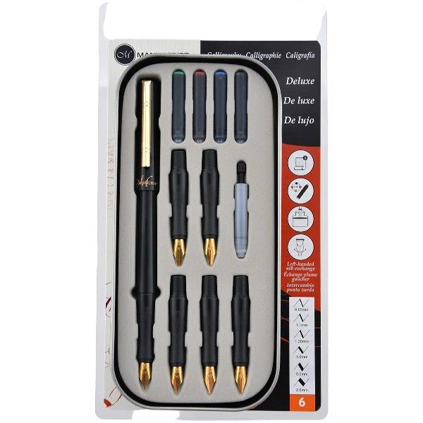 Manuscript Classic Deluxe Calligraphy Pen Set - 6 Nibs (MC1155) | Reliance Fine Art |Calligraphy & Lettering