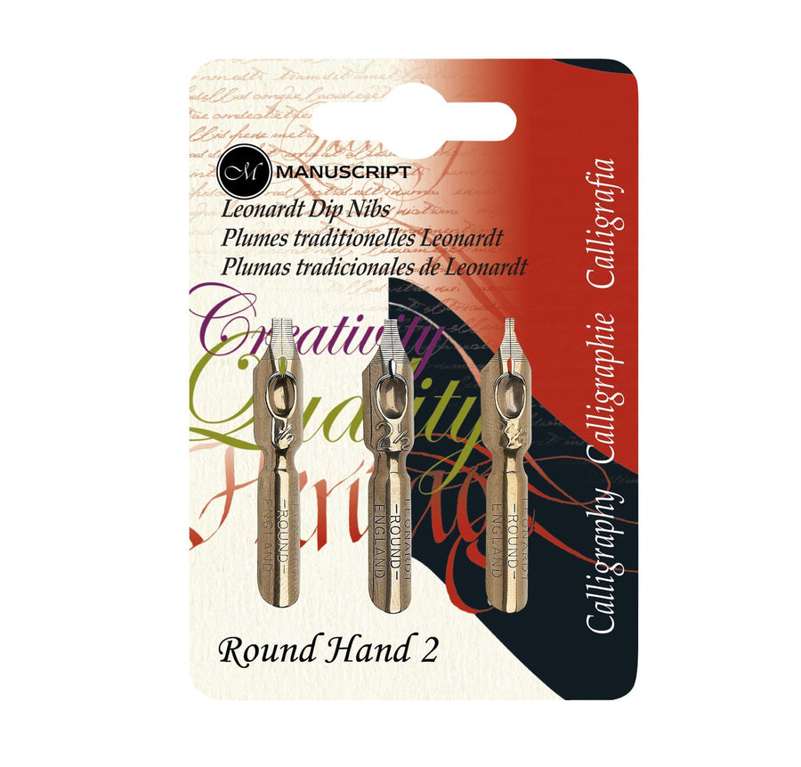 Manuscript Round Hand 2 Pack of 3 (MDP3R2) | Reliance Fine Art |Calligraphy & Lettering