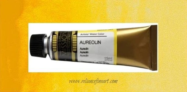 Mission Gold Watercolor 15ml - AUREOLIN (W526) Series C | Reliance Fine Art |Mijello Mission Gold WatercolorWater ColorWatercolor Paint