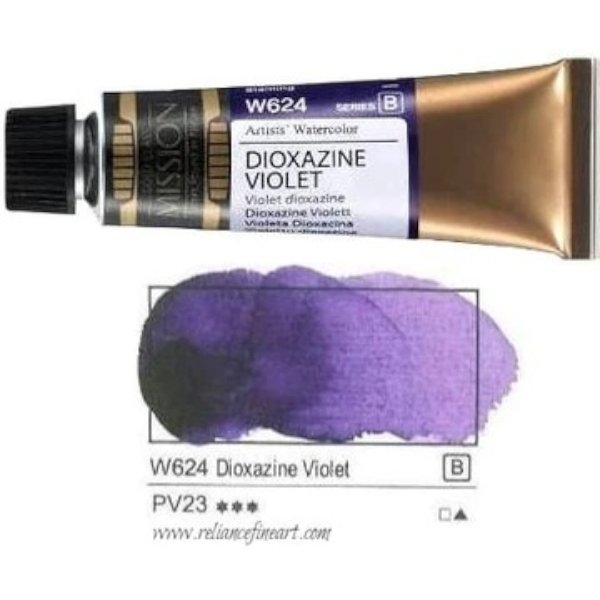 Mission Gold Watercolor 15ml - DIOXAZINE VIOLET (W624) Series B | Reliance Fine Art |Mijello Mission Gold WatercolorWater ColorWatercolor Paint