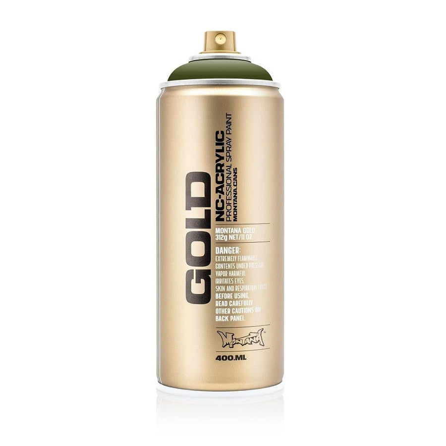 Montana Gold Acrylic Spray Paint 400 ML Olive Green (CL6340) | Reliance Fine Art |Spray Paint
