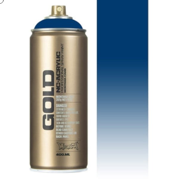 Montana Gold Acrylic Spray Paint 400 ML Transparent Ultramarine(T5080) | Reliance Fine Art |Spray Paint