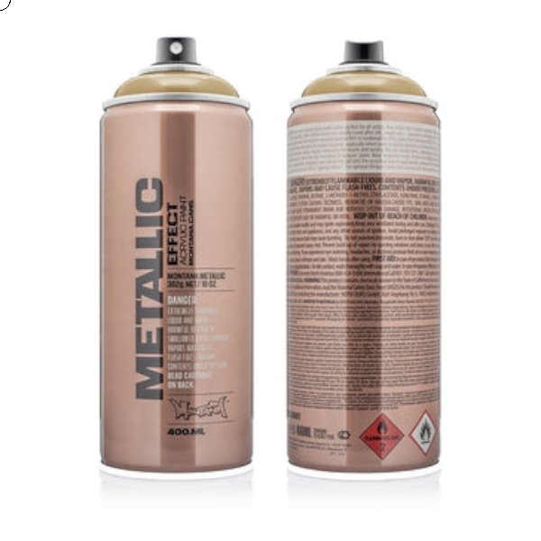 MONTANA METALLIC EFFECT SPRAY PAINT 400ML - METALLIC GOLD (EMC1050) | Reliance Fine Art |Spray Paint