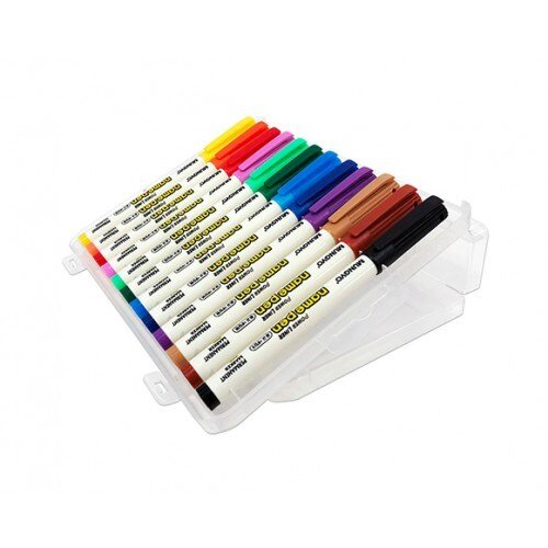 Mungyo Permanent Marker Name Pen Fine Tip Set of 12 (PES-12A) | Reliance Fine Art |Illustration Pens & Brush Pens
