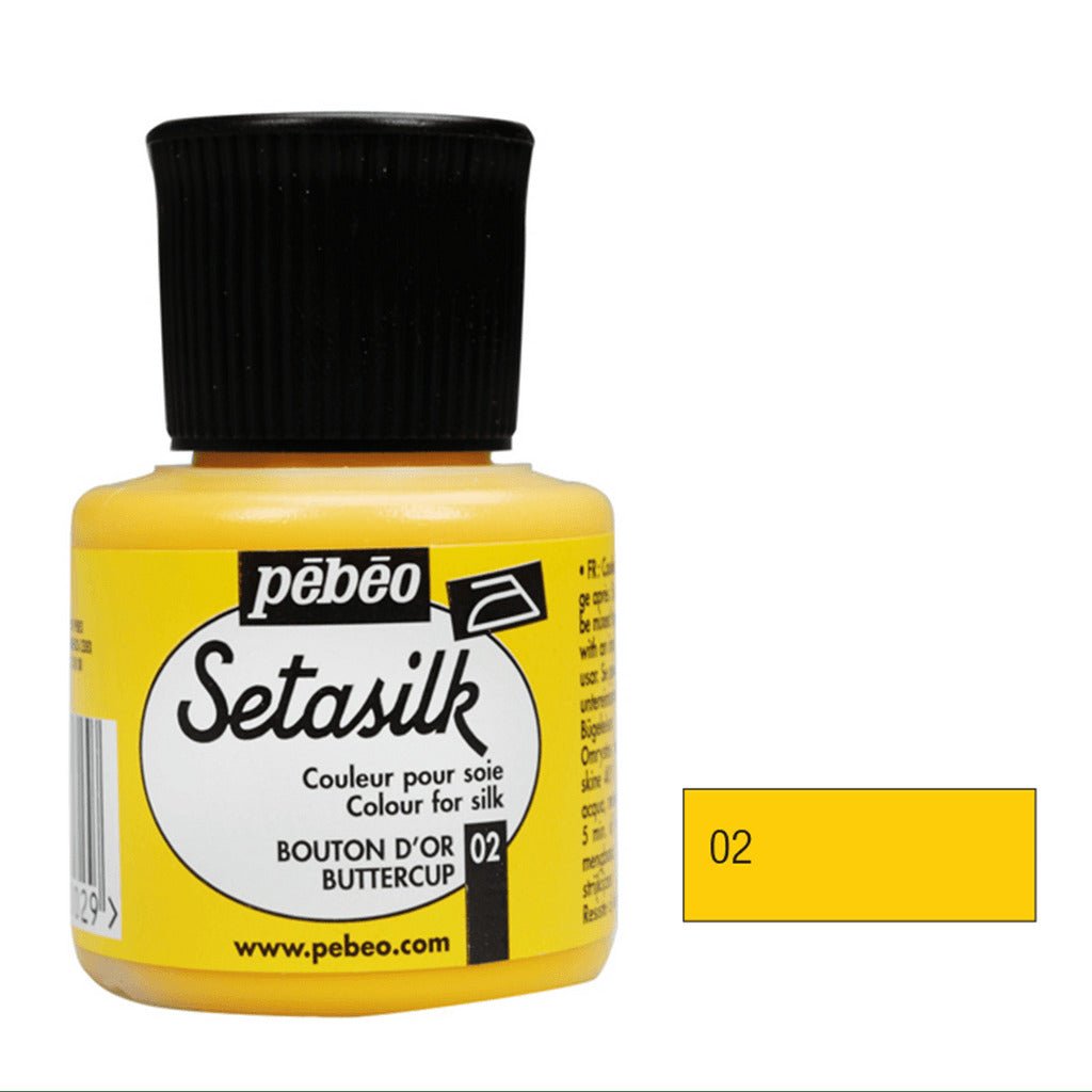 Pebeo Setasilk Silk Painting 45-Milliliter Bottle Butter Cup | Reliance Fine Art |Glass & Silk ColoursPebeo Setasilk Silk Colours