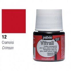 Pebeo Vitrail 45 ML Glass Colour Crimson (12) | Reliance Fine Art |Glass & Silk ColoursPebeo Vitrail Glass Colours