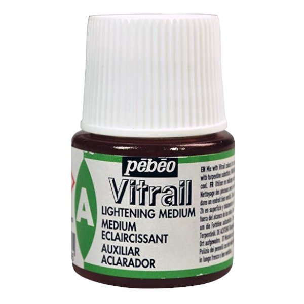 Pebeo Vitrail 45 ML Glass Colour Lightening Medium | Reliance Fine Art |Glass & Silk ColoursPebeo Vitrail Glass Colours