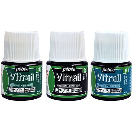 Pebeo Vitrail 45 ML Transparent Glass Colour Lagoon (56) | Reliance Fine Art |Glass & Silk ColoursPebeo Vitrail Glass Colours