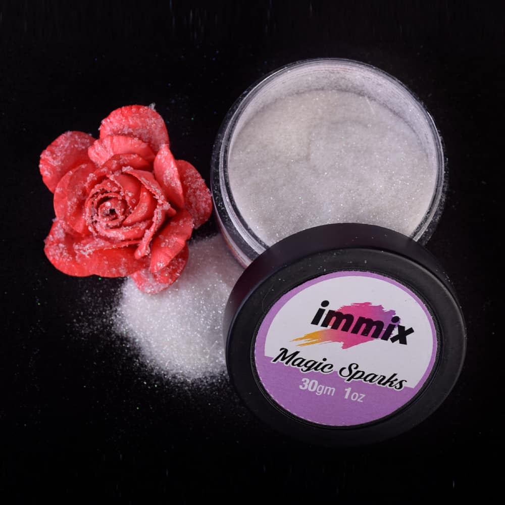 Premium Glitter - White Magic Sparks (30 GMS) | Reliance Fine Art |Resin and Fluid ArtTexture mediums for Resin and Fluid Art