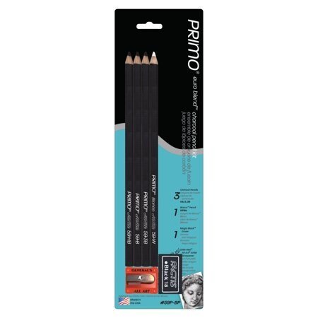 Primo Euro Blend Charcoal Kit (#59P-BP) | Reliance Fine Art |Charcoal & GraphiteSketching Pencils Sets