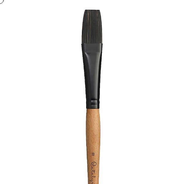 Princeton Catalyst Polytip Brush Synthetic Flat Long Handle Size 12 (P6400F12),Brush for Acr n Oil | Reliance Fine Art |Oil BrushesOil Paint BrushesPrinceton Catalyst Polytip Brushes