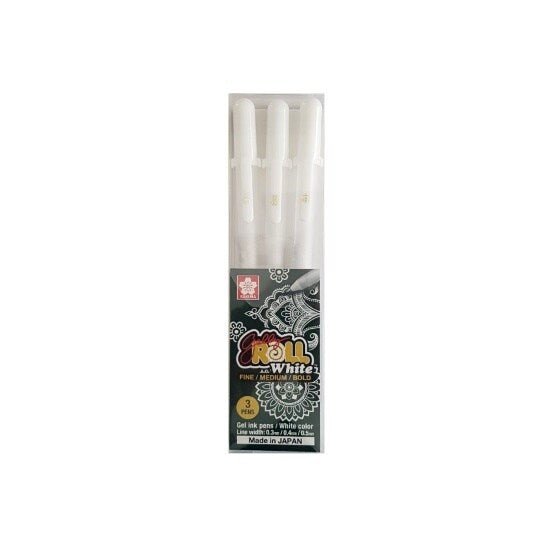 SAKURA GELLYROLL PEN - WHITE SET OF 3 | Reliance Fine Art |Illustration Pens & Brush Pens