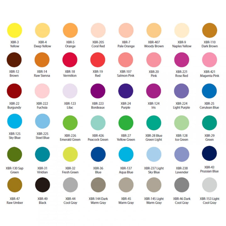 Sakura Koi Colouring Brush Pens Set of 48 | Reliance Fine Art |Illustration Pens & Brush Pens