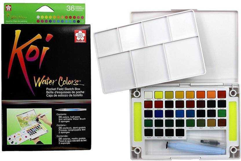 Sakura Koi Water Color Cakes 36 Shades | Reliance Fine Art |Paint SetsWatercolor Paint Sets
