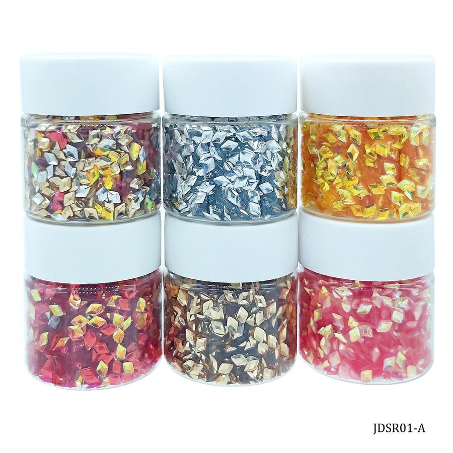 Sequins Rhombus 6 Colour pack (JDSR01-A) | Reliance Fine Art |Resin and Fluid ArtTexture mediums for Resin and Fluid Art