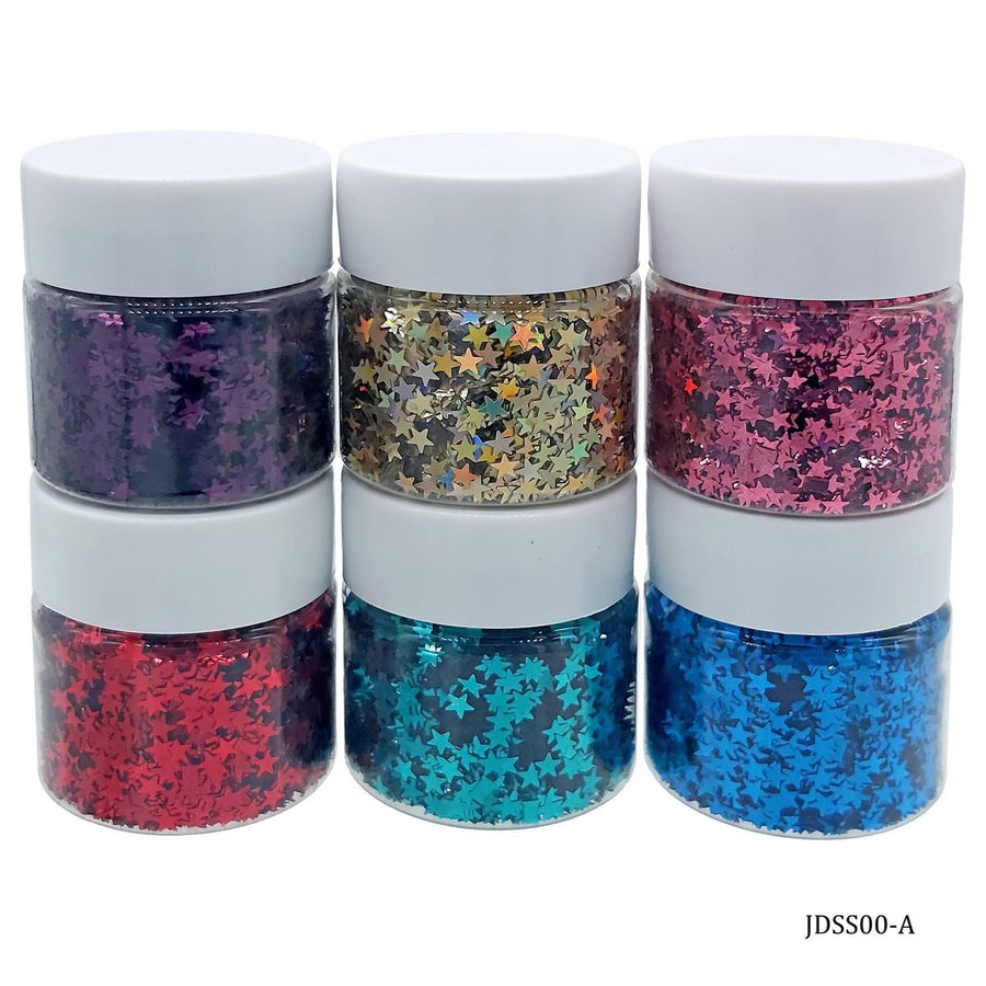 Sequins Star 6 Colour pack-Muted (JDSS00-A) | Reliance Fine Art |Resin and Fluid ArtTexture mediums for Resin and Fluid Art