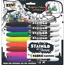 SHARPIE STAINED BRUSH TIP MARKER SET OF 8 - FABRIC MARKERS (SAN 1779005) | Reliance Fine Art |Illustration Pens & Brush PensMarkers
