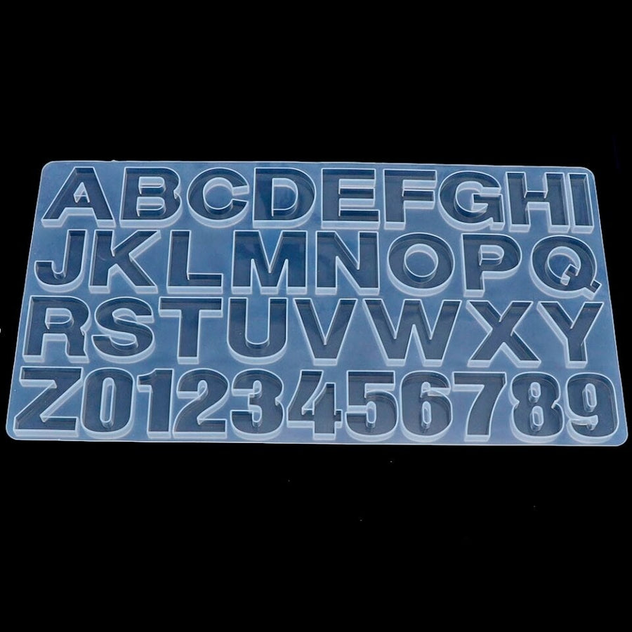 Silicone Mould A to Z and 0 to 9 Size:36.50X19.5CM (JB-533-N) | Reliance Fine Art |Moulds & Surfaces for Resin and Fluid ArtResin and Fluid Art