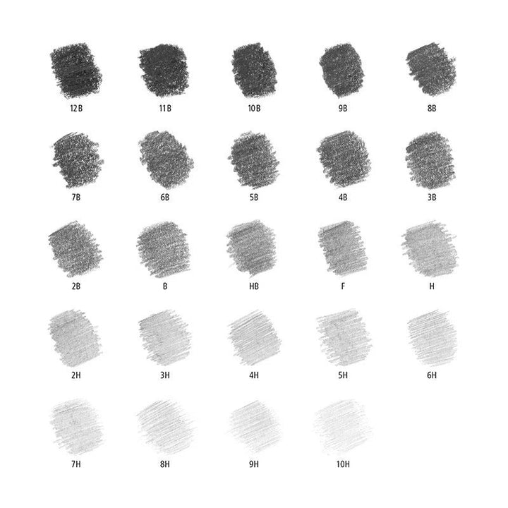 STAEDTLER LUMOGRAPH GRAPHITE PENCIL SET of 24 (100G24 ) | Reliance Fine Art |Charcoal & Graphite