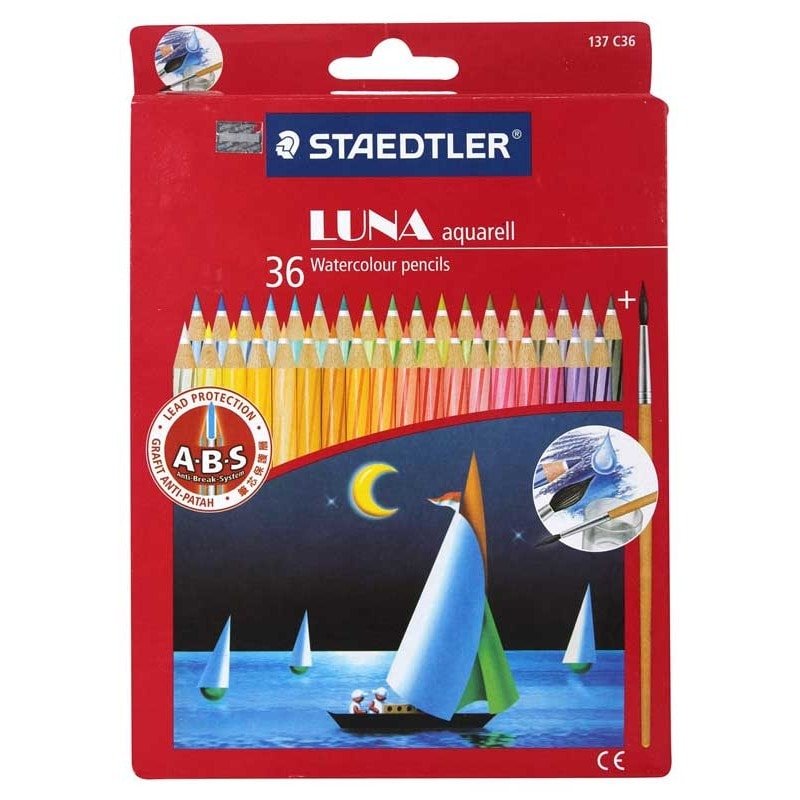 STAEDTLER Luna Classic WaterColour Pencils 36 Shades | Reliance Fine Art |Sketching Pencils Sets
