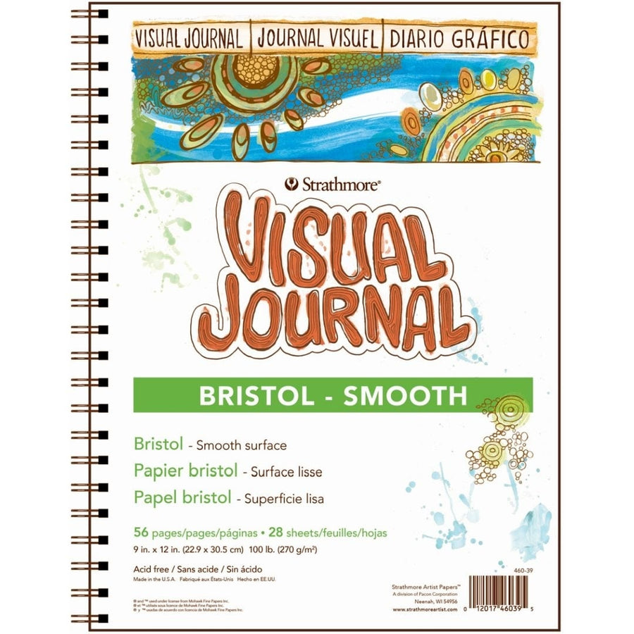 STRATHMORE 300 SERIES BRISTOL VISUAL JOURNAL SMOOTH 28 sheets GSM-270, 22.9 x 30.5 cm (P460-39) | Reliance Fine Art |Art JournalsSketch Pads & Papers