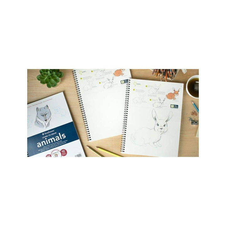 STRATHMORE LEARNING SERIES PADS ANIMALS 40 sheets GSM-104, 22.9 x 30.5 cm (P25-050) | Reliance Fine Art |Art PadsSketch Pads & Papers