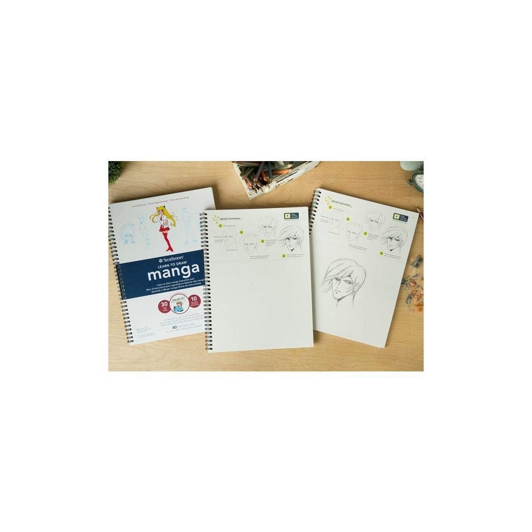 STRATHMORE LEARNING SERIES PADS MANGA 40 sheets GSM-104, 22.9 x 30.5 cm (P25-051) | Reliance Fine Art |Art PadsSketch Pads & Papers