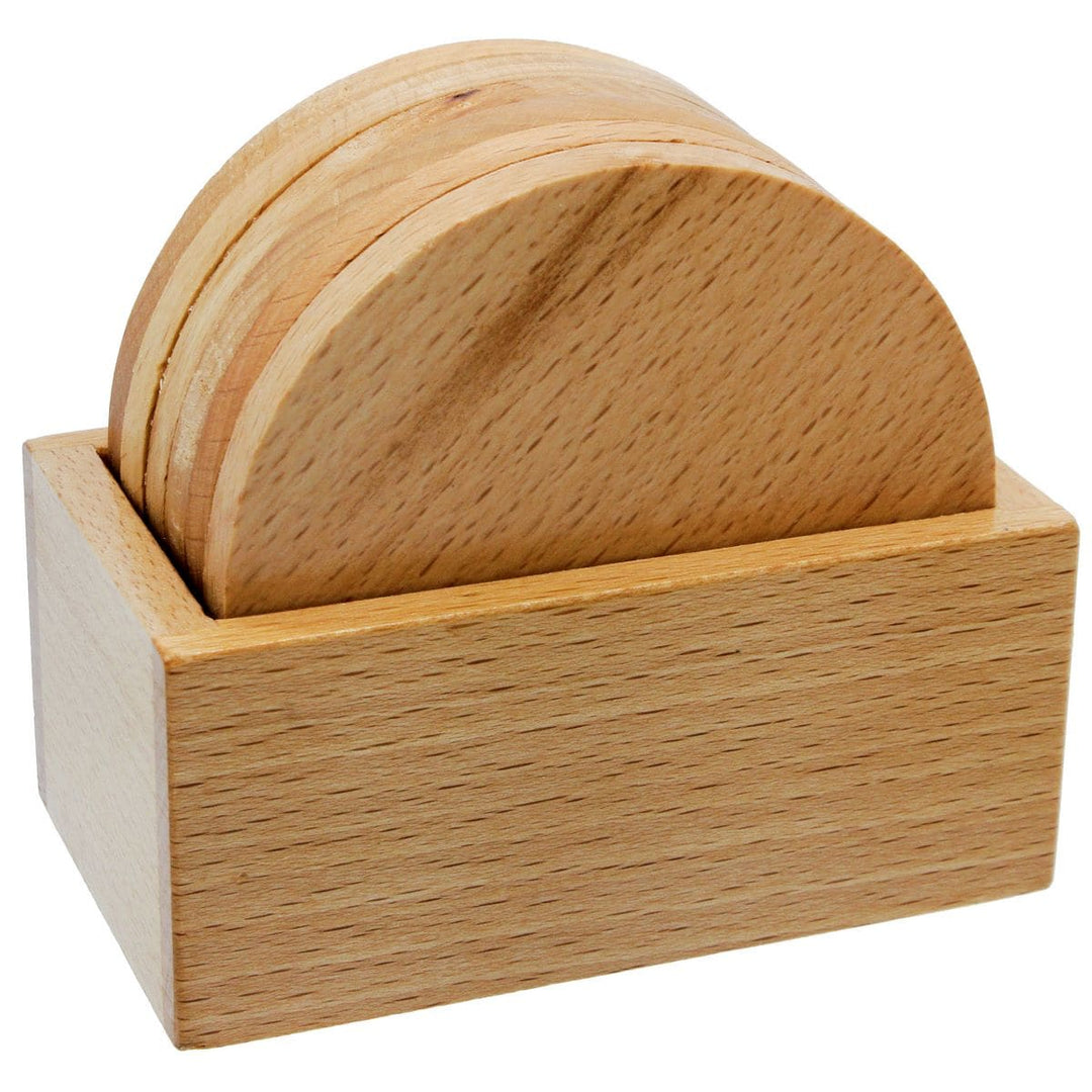 Tea Coaster Wooden Set of 6 Pcs Round (TCW601) | Reliance Fine Art |Moulds & Surfaces for Resin and Fluid ArtResin and Fluid Art