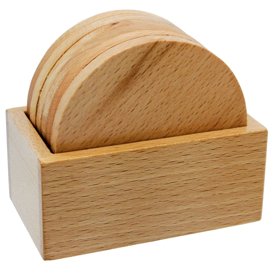 Tea Coaster Wooden Set of 6 Pcs Round (TCW601) | Reliance Fine Art |Moulds & Surfaces for Resin and Fluid ArtResin and Fluid Art