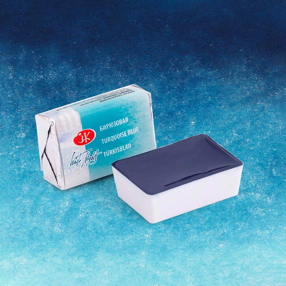 White Nights Artist Watercolour Full Pan Turquoise Blue (507) | Reliance Fine Art |St. Petersburg White Nights Watercolor Full PansWater ColorWatercolor Paint