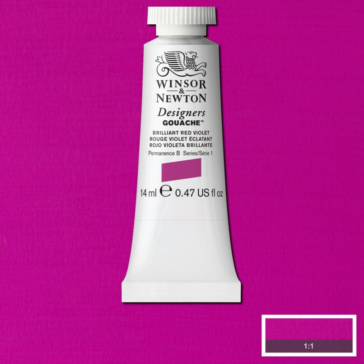 Winsor Newton Designer Gouache Brilliant Red Violet 14 ML S1 | Reliance Fine Art |Gouache PaintsWinsor & Newton Designer Gouache