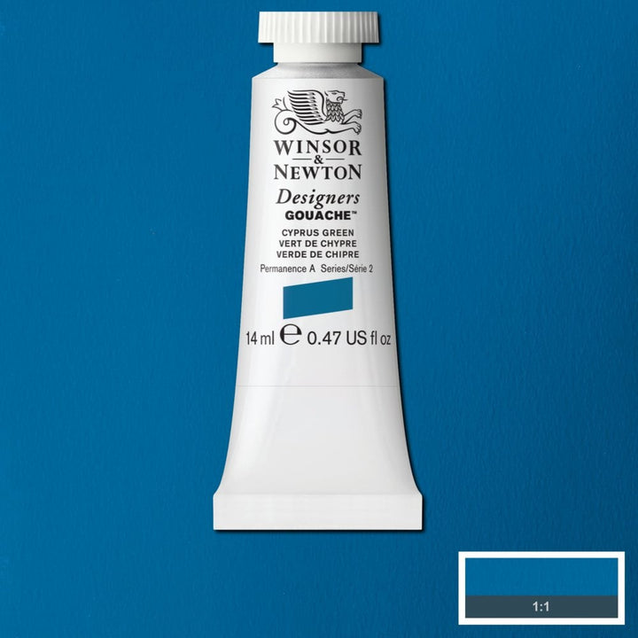 Winsor Newton Designer Gouache Cyprus Green 14 ML S2 | Reliance Fine Art |Gouache PaintsWinsor & Newton Designer Gouache